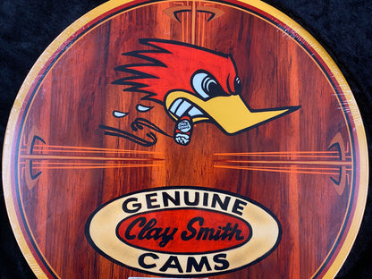Woody Vintage Genuine Clay Smith Cams Round Metal Sign