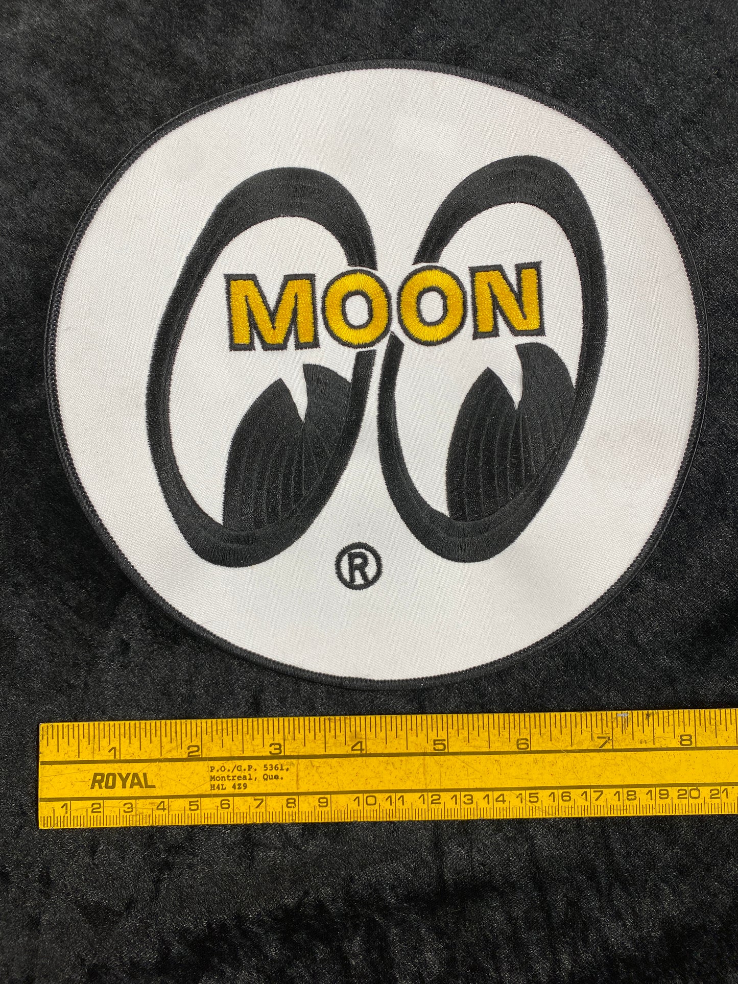 8 " LARGE  MOON Logo Round Patch