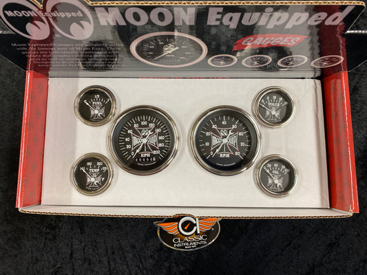 MOON Iron Cross 6 Gauge Set - Black Face