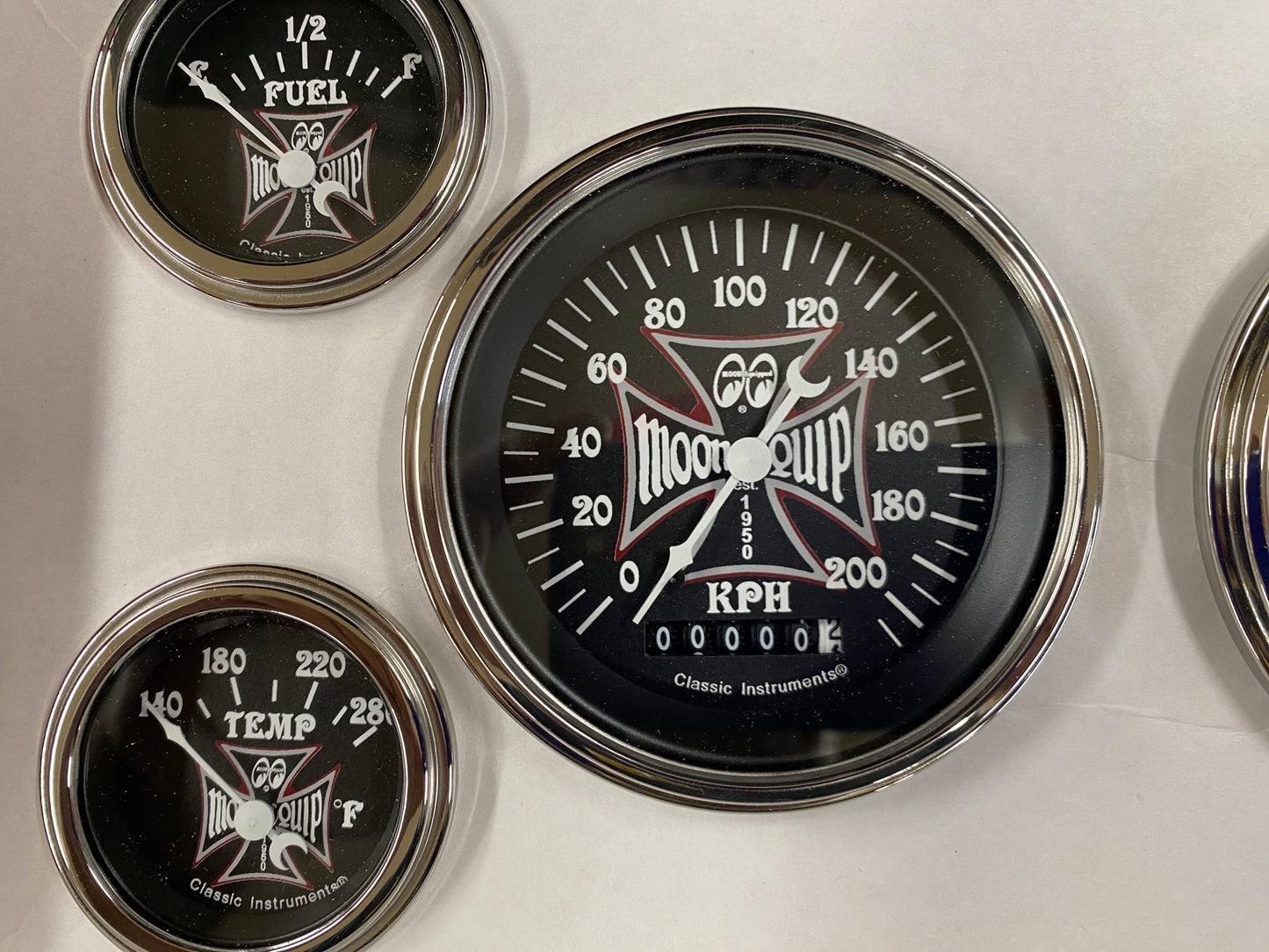 MOON Iron Cross 6 Gauge Set - Black Face