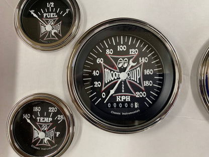 MOON Iron Cross 6 Gauge Set - Black Face