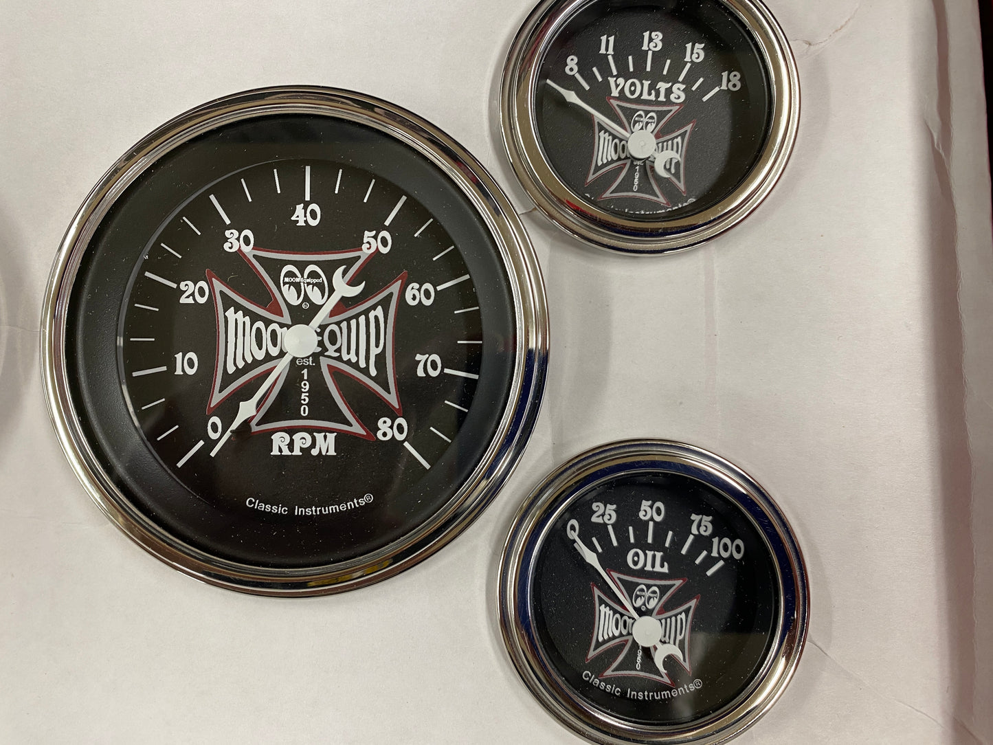 MOON Iron Cross 6 Gauge Set - Black Face