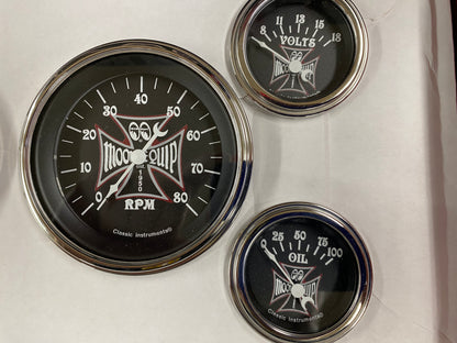 MOON Iron Cross 6 Gauge Set - Black Face