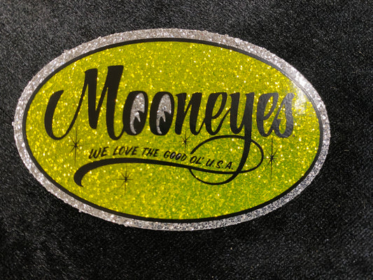 Mooneyes Oval Glitter Decal