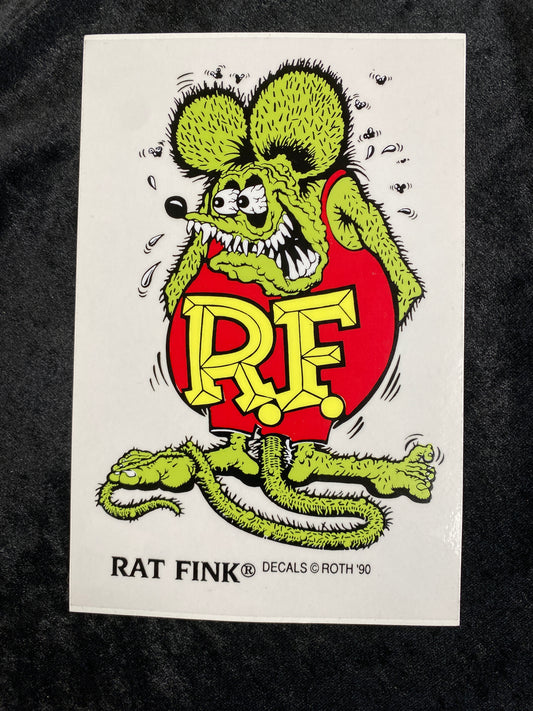 Rat Fink Standing Green Color Decal - Large