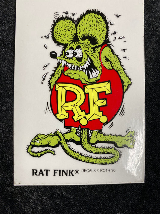 Rat Fink Standing Green Decal - Small