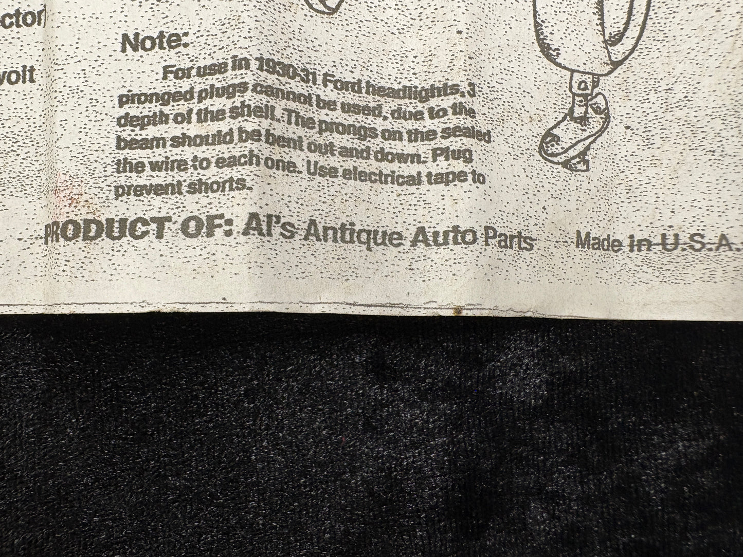 Al's antique auto parts sealed beam adapter