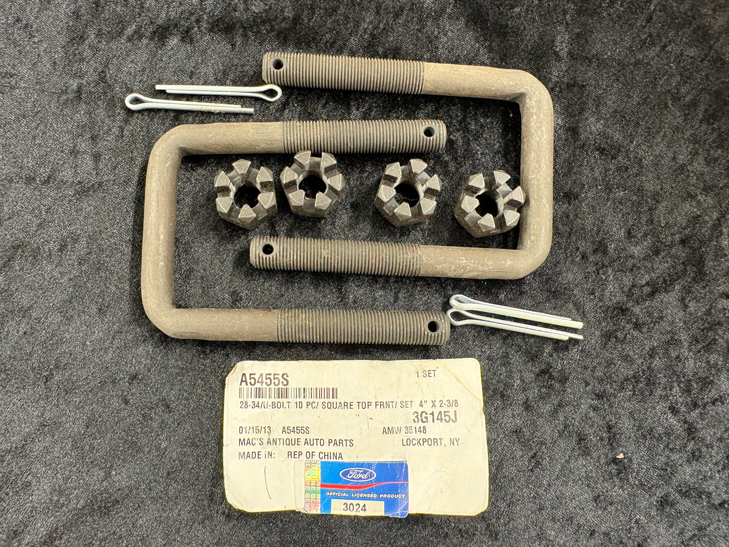 A5455S    28-34/u-bolt 10 Pc/ Square Top Front/ Set 4 X 2-3/8