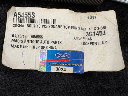 A5455S    28-34/u-bolt 10 Pc/ Square Top Front/ Set 4 X 2-3/8