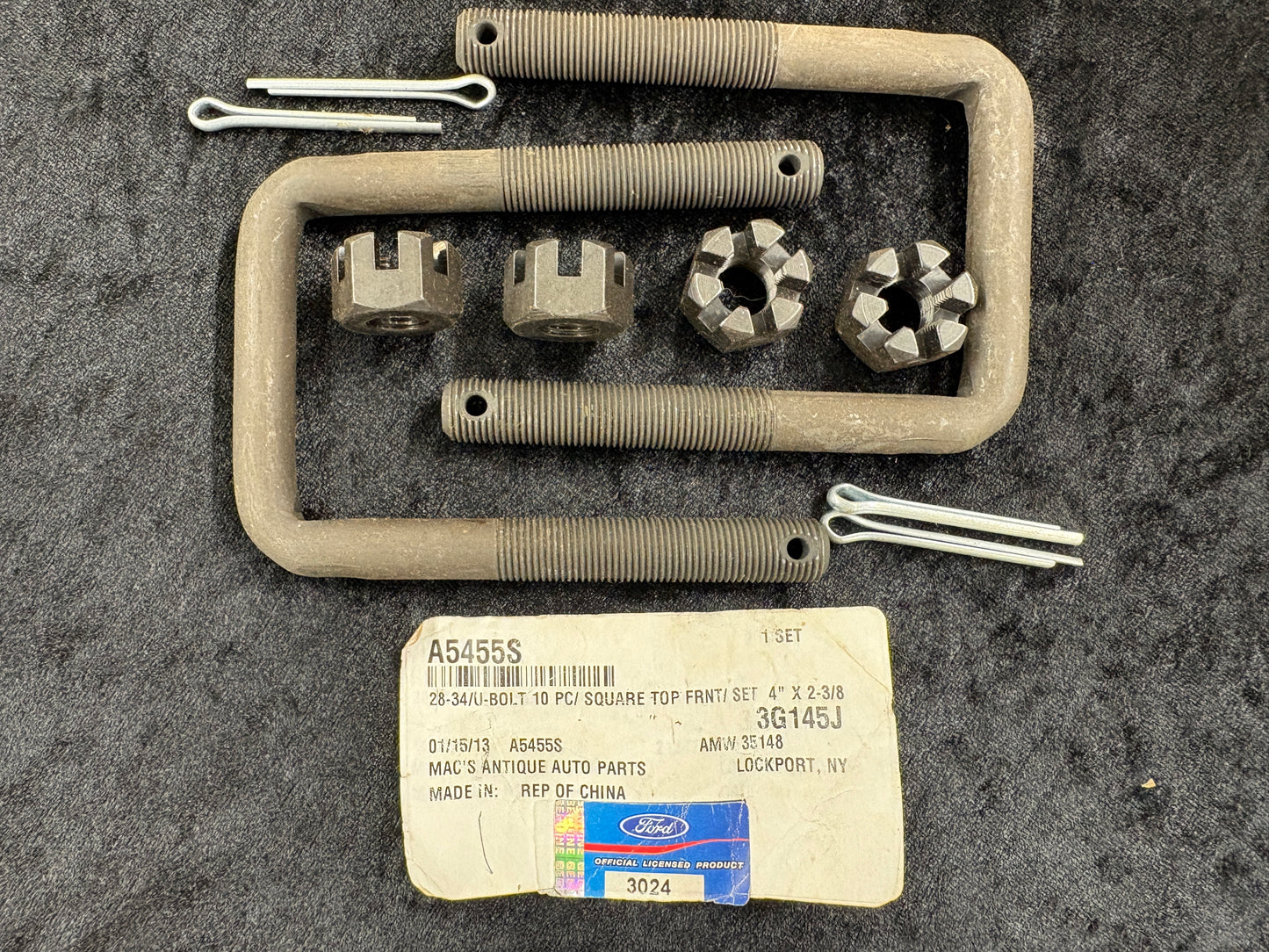 A5455S    28-34/u-bolt 10 Pc/ Square Top Front/ Set 4 X 2-3/8
