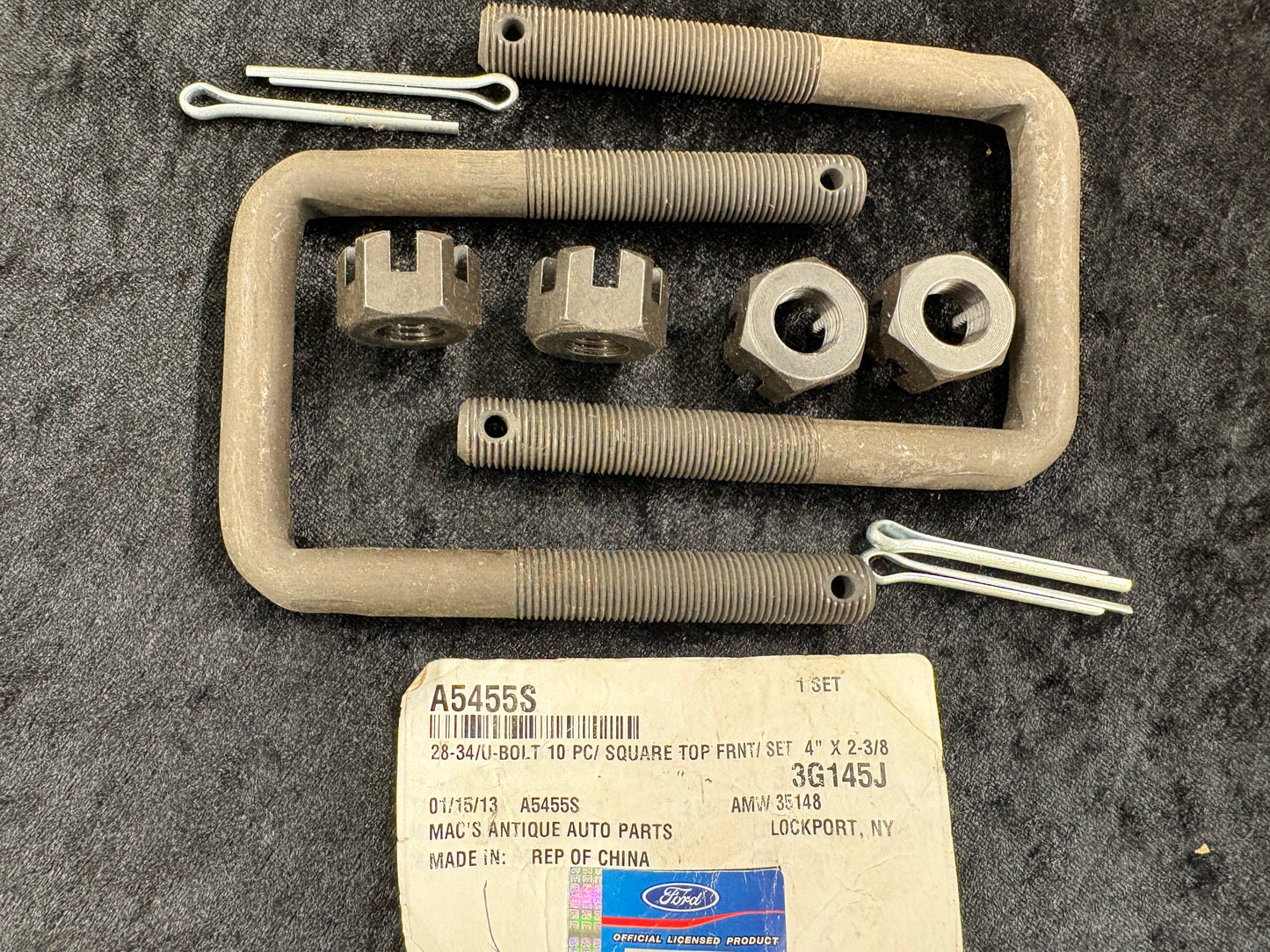 A5455S    28-34/u-bolt 10 Pc/ Square Top Front/ Set 4 X 2-3/8