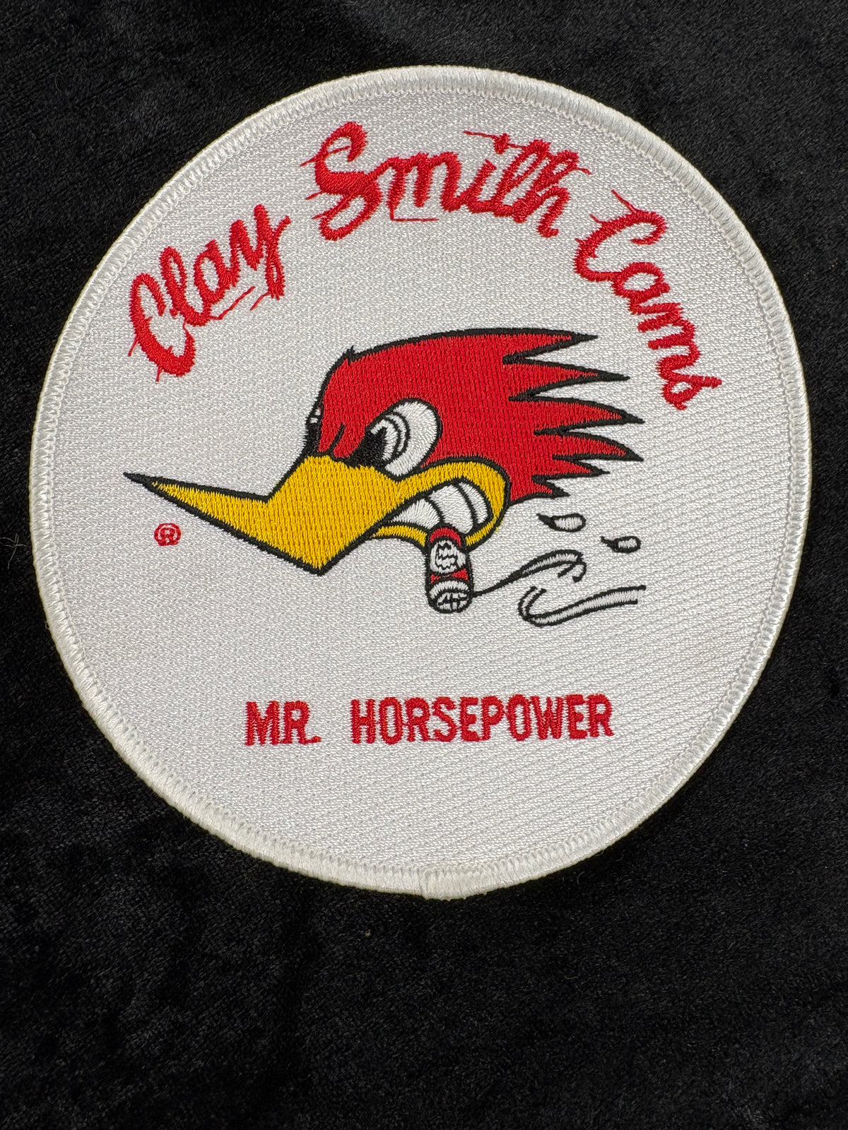 Mr Horsepower Round 5" Jacket Patch Embroidered