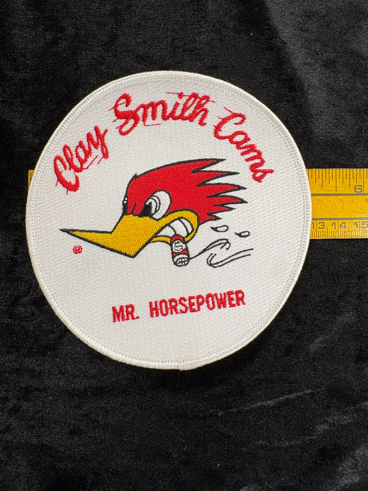 Mr Horsepower Round 5" Jacket Patch Embroidered