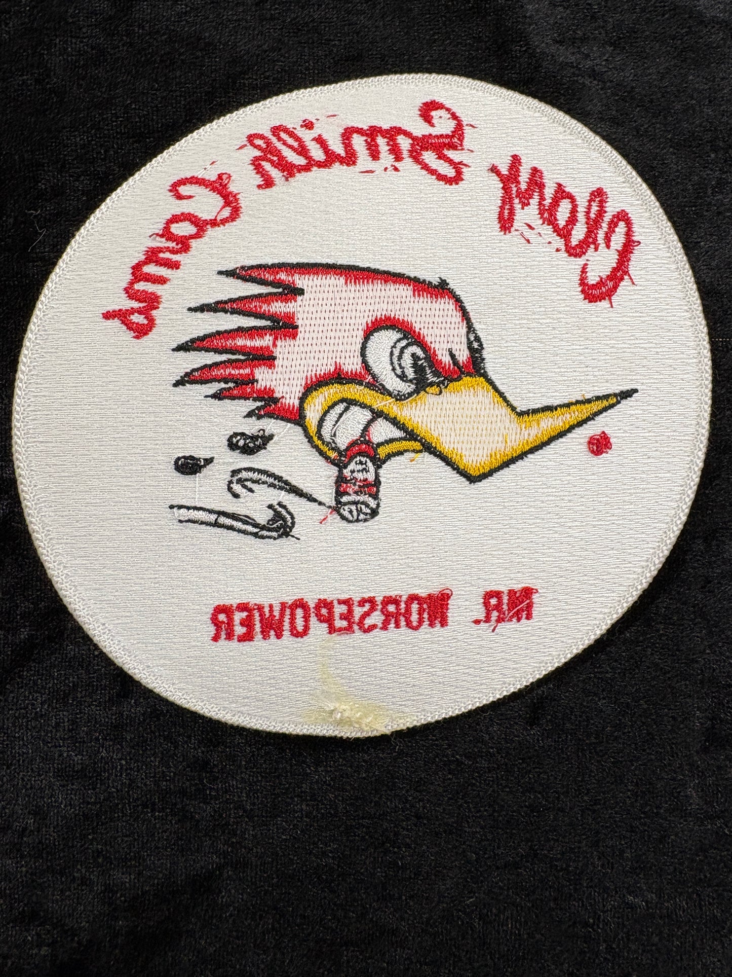 Mr Horsepower Round 5" Jacket Patch Embroidered