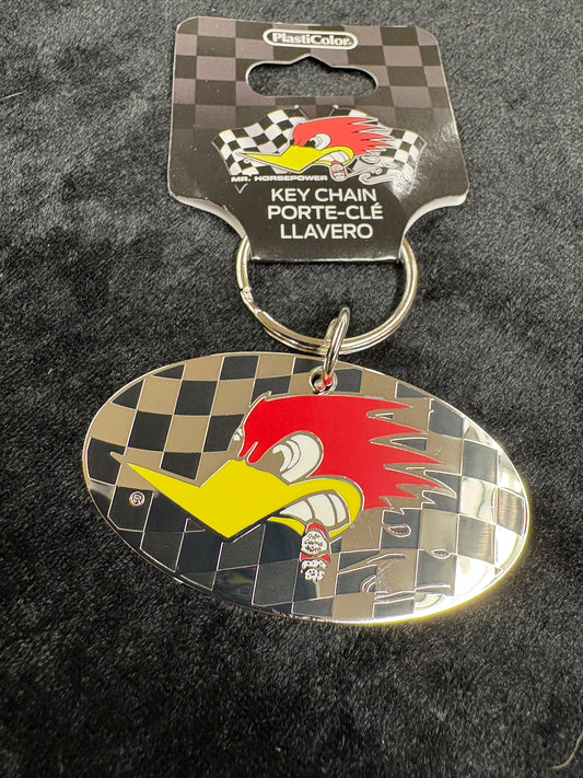 Mr. Horsepower Checkered Flag Key Chain
