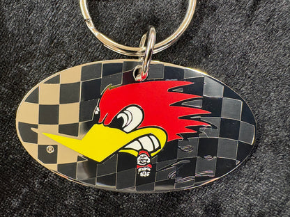 Mr. Horsepower Checkered Flag Key Chain