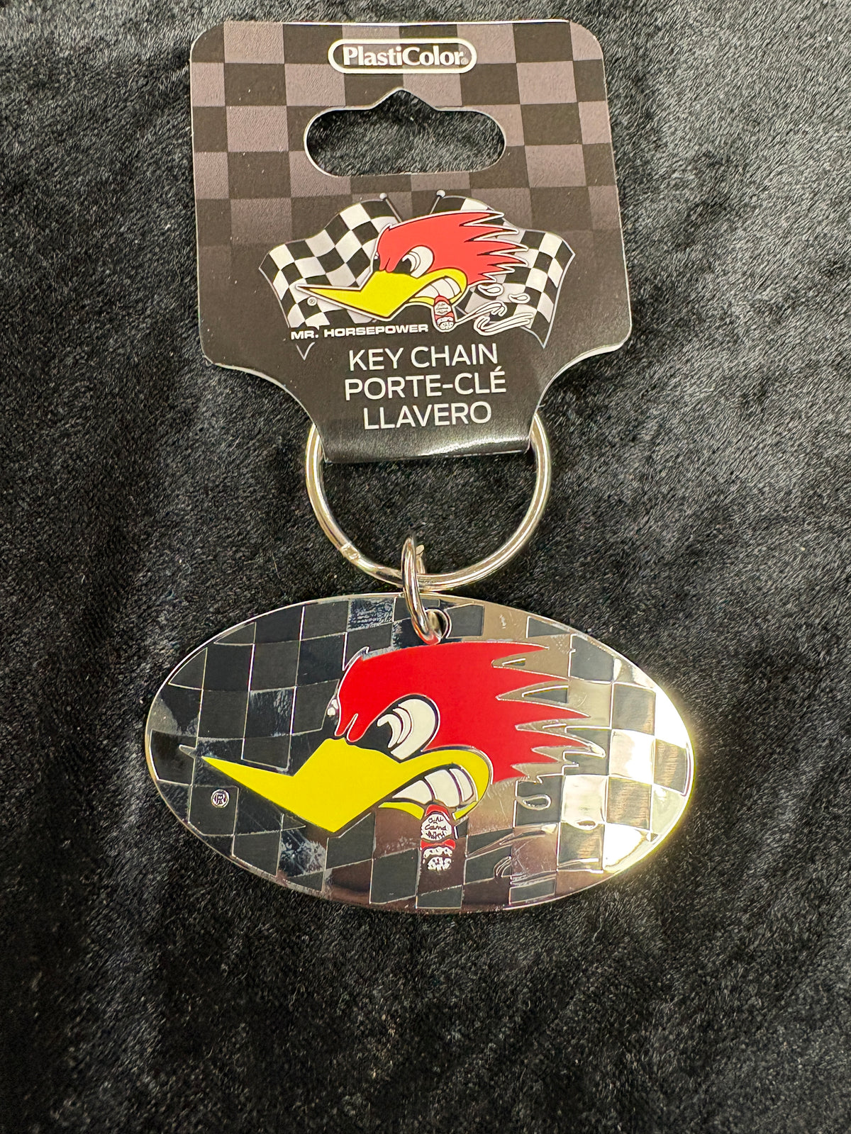 Mr. Horsepower Checkered Flag Key Chain