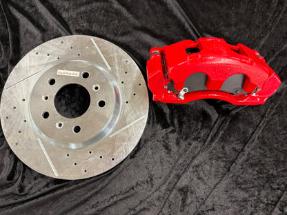 Power-Stop-CPC1438-23-Z23-Evolution Sport Fully Coated Rotor And Powder Coated Caliper Kit With Premium Carbon-Fiber Ceramic Brake Pad.