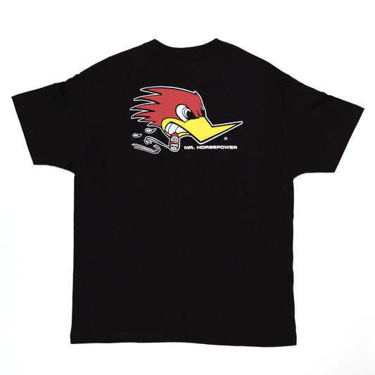 Mr. Horsepower Black Traditional Design T-Shirt