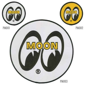 MOON Logo Round Patch  3" WHITE