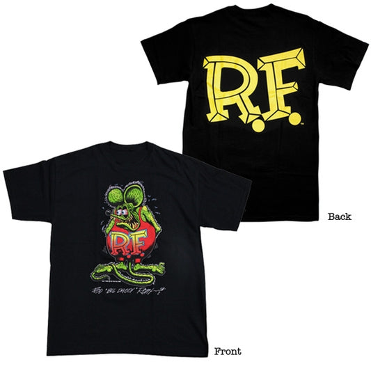 Rat Fink Standing Kids Tee in Black