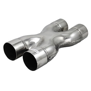 2.50" T304 stainless steel exhaust X-pipe. 12" length.