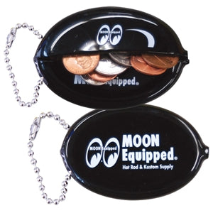 MOON Equipped Black Oval Coin Case